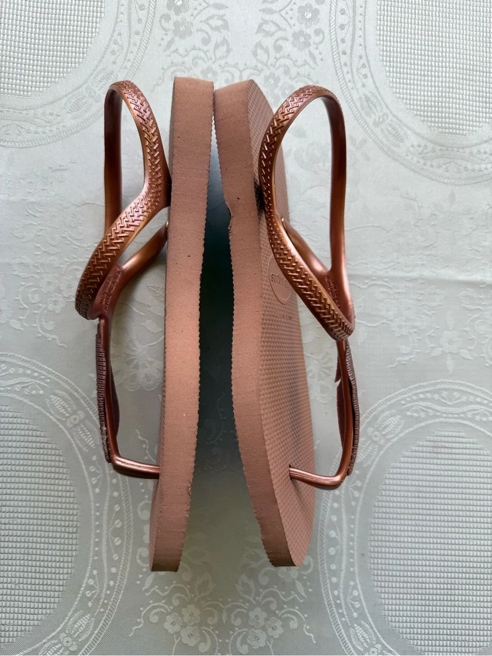 Havaianas Flash Urban Women’s Size 7/8 Metallic Copper Blush Flip Flop Sandals